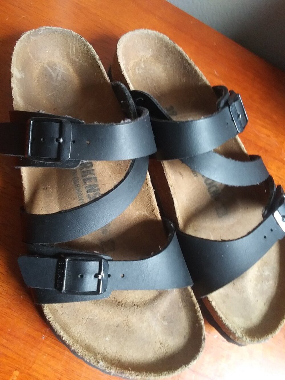 Birkenstock Salina Black Sandals sz US L 8 M 6 EU 39